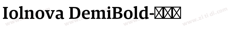 Iolnova DemiBold字体转换